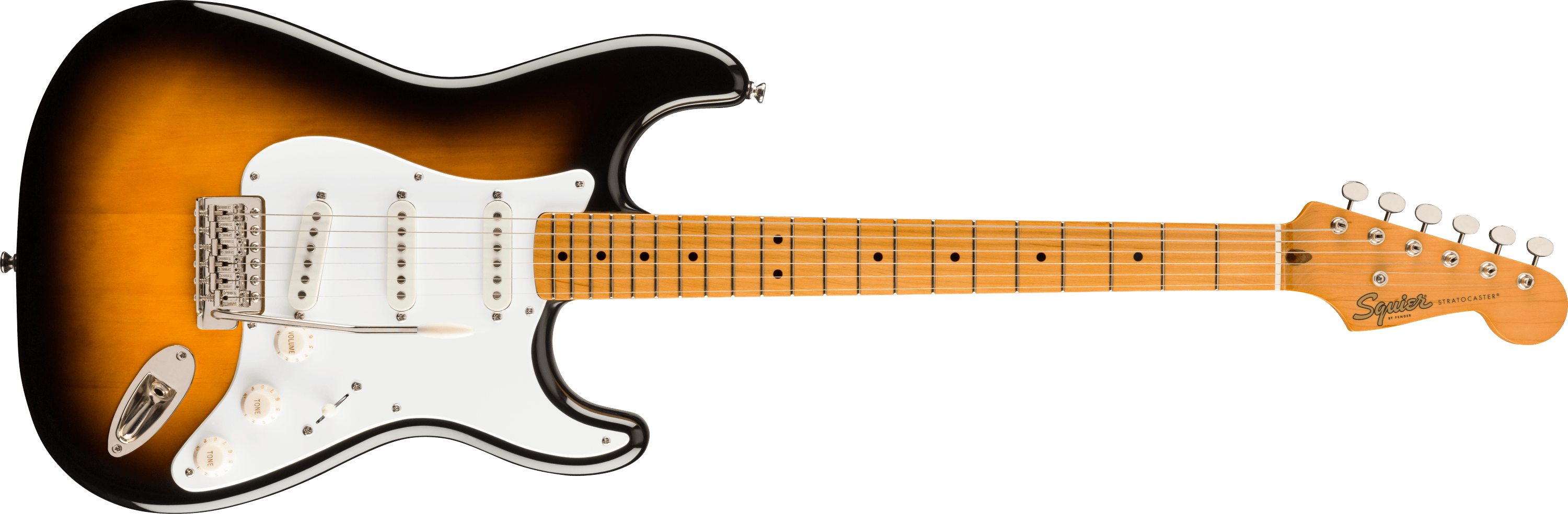 Fender 해외Squier by Fender 일렉트릭 기타 Classic Vibe 50s Stratocaster, 2-Tone Sunburst 소프트 케이스 포함
